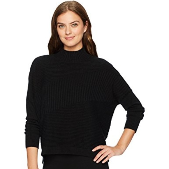 M Made in Italy Sweaters - M Made in Italy Missy High Neck Modern Boxy Sweate